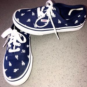 LITTLE GIRLS LA DODGERS VANS SHOES